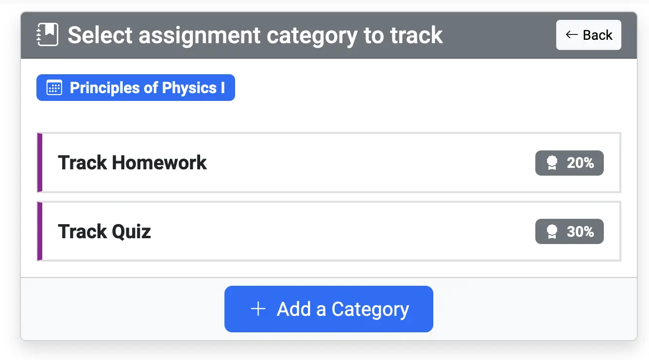 Assignment Category